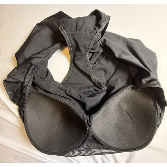 Torrid Black Hi‎ Neck Mesh Scoop Back One Piece Bathing Suit Size 4X-711 - Picture 7 of 7